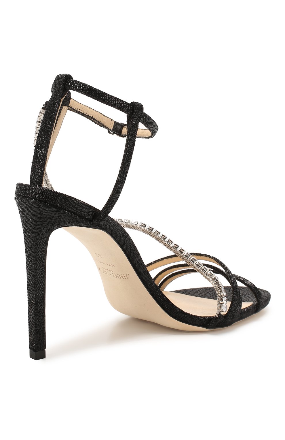 Текстильные босоножки thaia 100 JIMMY CHOO, арт. THAIA 100/GFY, фото 4