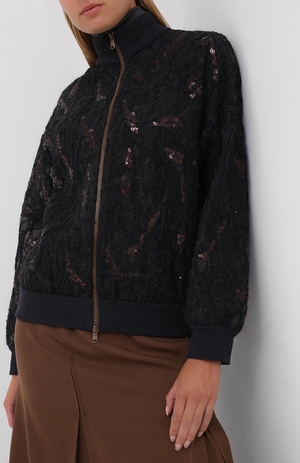 Шелковый бомбер BRUNELLO CUCINELLI, арт. MP940DM706, фото 3