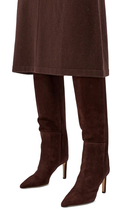 Замшевые сапоги Alizze 85 Jimmy Choo F_AL.EA/IZ/ZE KB 85/SUE Коричневый  F_AL.EA/IZ/ZE KB 85/SUE Фото 2