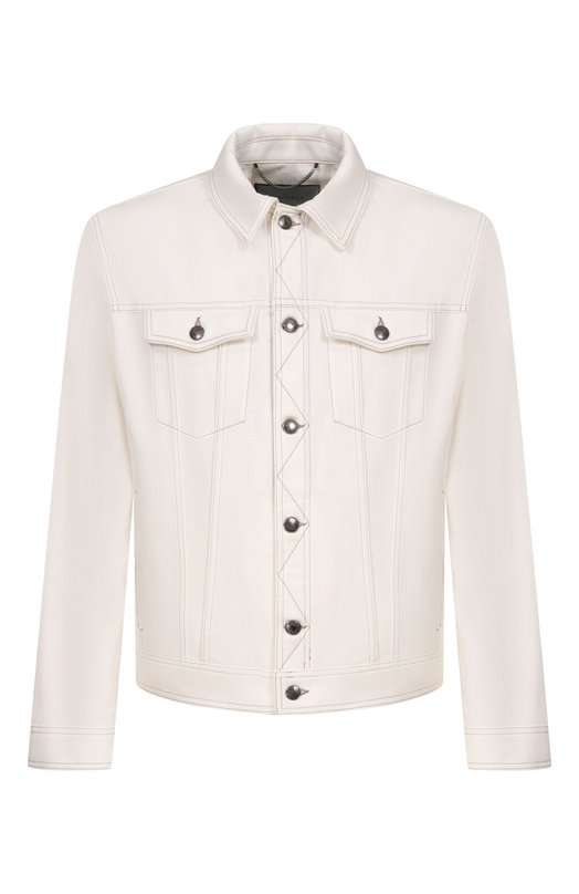 Джинсовая куртка Canali 041083/PD01637 Белый 041083/PD01637