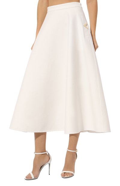 Хлопковая юбка VALENTINO, арт. 5B3RABP175Y, фото 3