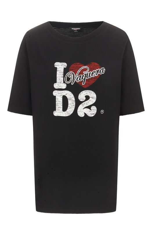 Хлопковая футболка Dsquared2 S72GD0594/D20020 Чёрный S72GD0594/D20020