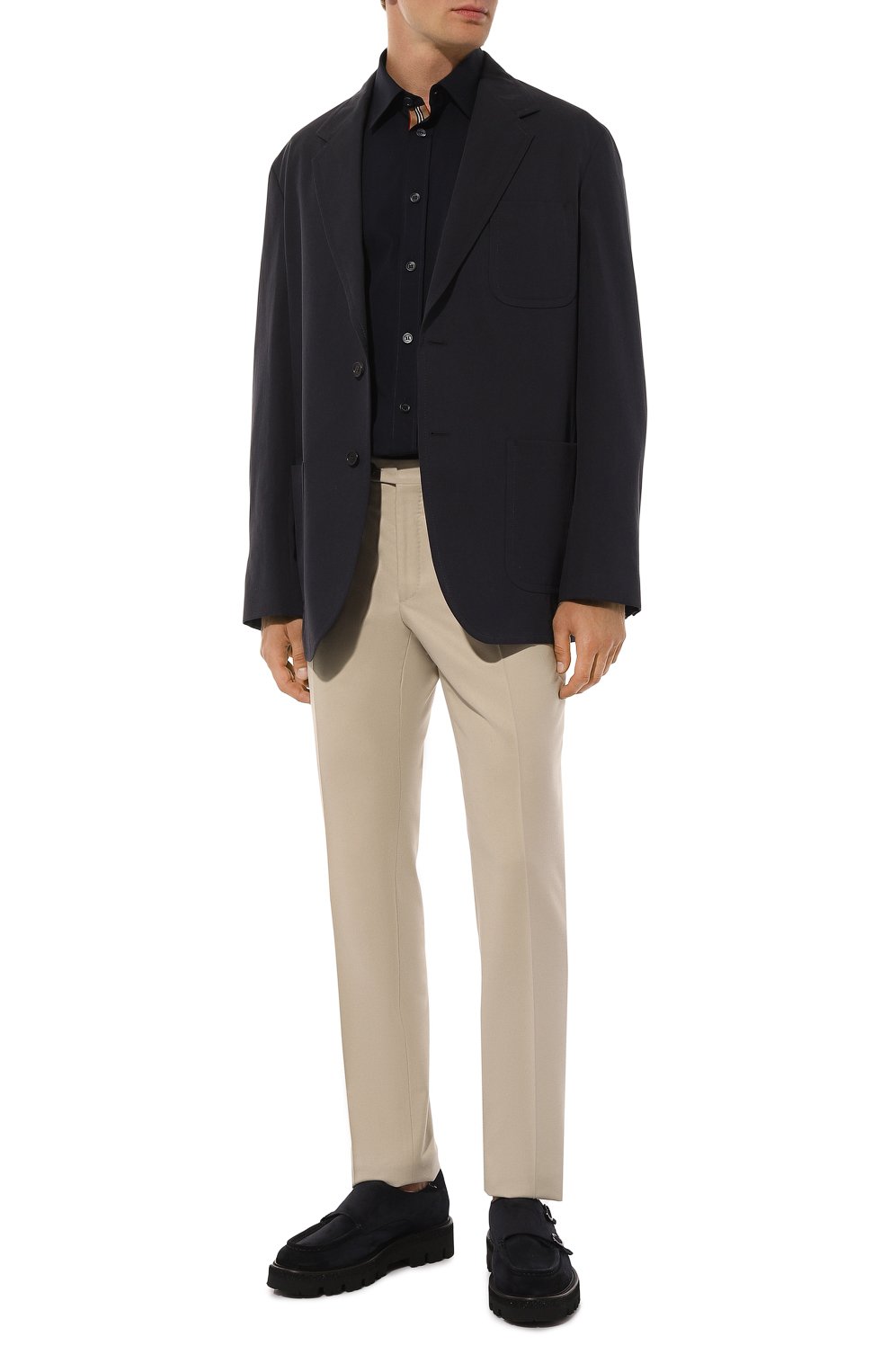 Хлопковая рубашка BURBERRY, арт. 8043062, фото 2