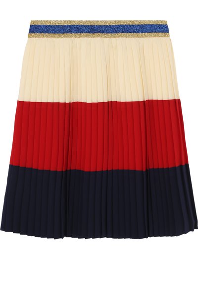 Плиссированная юбка с металлизированной отделкой на поясе GUCCI, арт. 495617/ZB622, фото 1