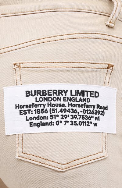 Джинсы BURBERRY бежевого цвета по цене 68500 руб., арт. 8030643, фото 5 Джинсы BURBERRY, арт. 8030643, фото 5