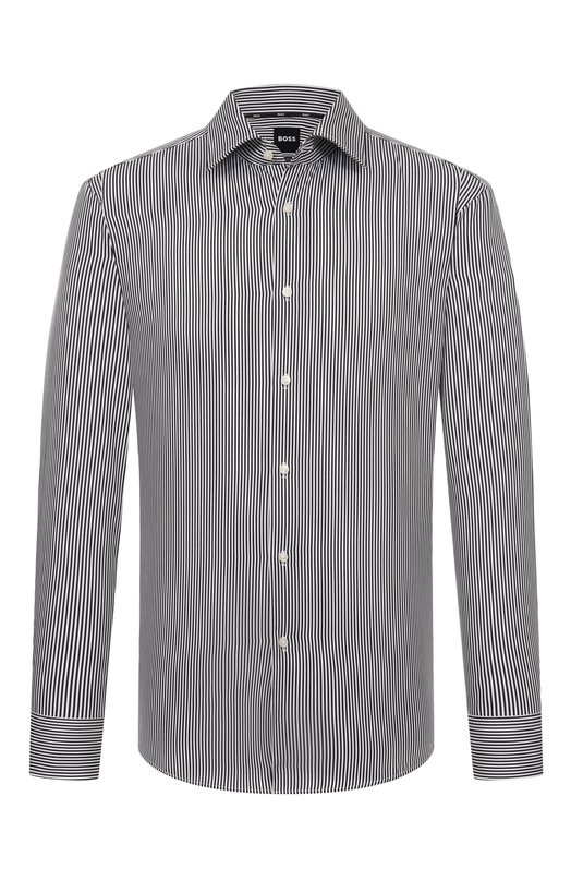 Хлопковая сорочка BOSS 50549904 Чёрно-белый 50549904