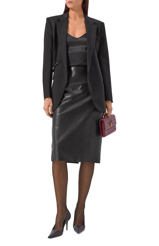 Атласный топ Ermanno Scervino D474L602TBW Чёрный  D474L602TBW Фото 2