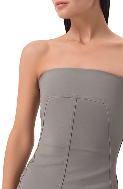 Шерстяной корсет RICK OWENS серого цвета по цене 88800 руб., арт. RP02F5127/WST, фото 5 Шерстяной корсет RICK OWENS, арт. RP02F5127/WST, фото 5