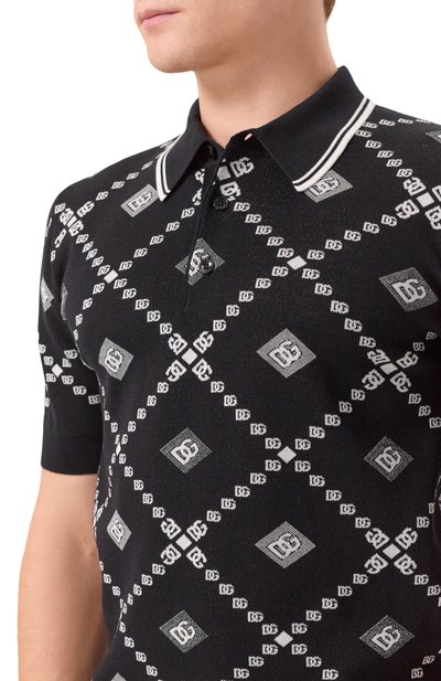 Поло из шерсти и шелка DOLCE & GABBANA, арт. GXZ02T/JGMA7, фото 5