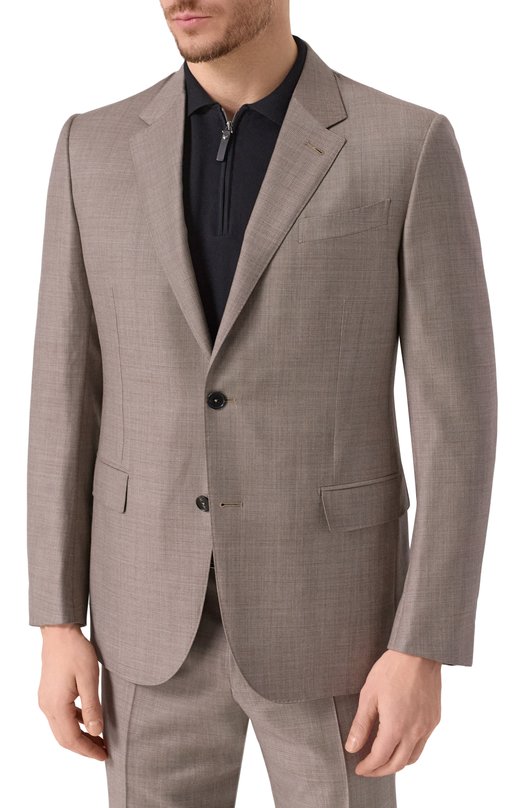Шерстяной костюм Zegna 221225/922089A9 Коричневый  221225/922089A9 Фото 4