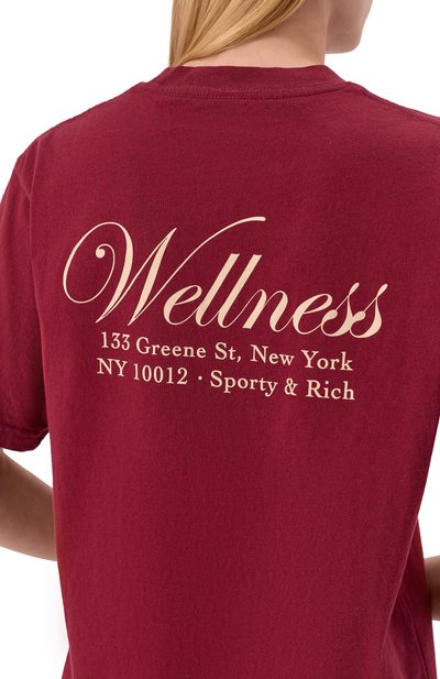 Хлопковая футболка SPORTY AND RICH, арт. T004362083RE10, фото 5