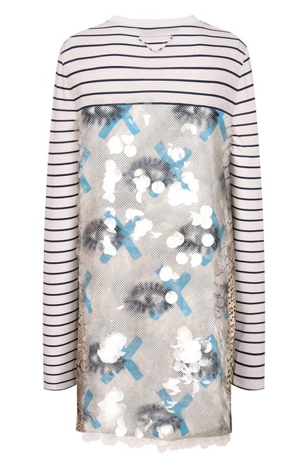 Женское платье из вискозы с отделкой пайетками PRADA, арт. P32Y2R-1K7Y-F0ED4-161