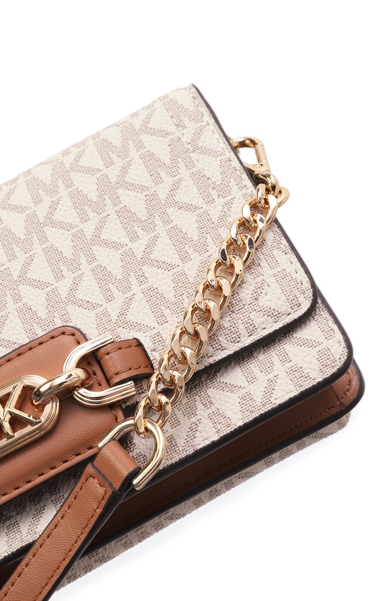 Женская сумка heather xs MICHAEL MICHAEL KORS кремового цвета, арт. 32F2G7HC1B | Фото 3 (Размер: mini; Автоматизация состава: Проставлено; Автоматизация ТО: Проставлено; Материал: Экокожа, Канва)