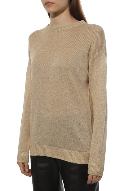 Свитер из смеси льна и шелка BRUNELLO CUCINELLI, арт. M10550200, фото 3