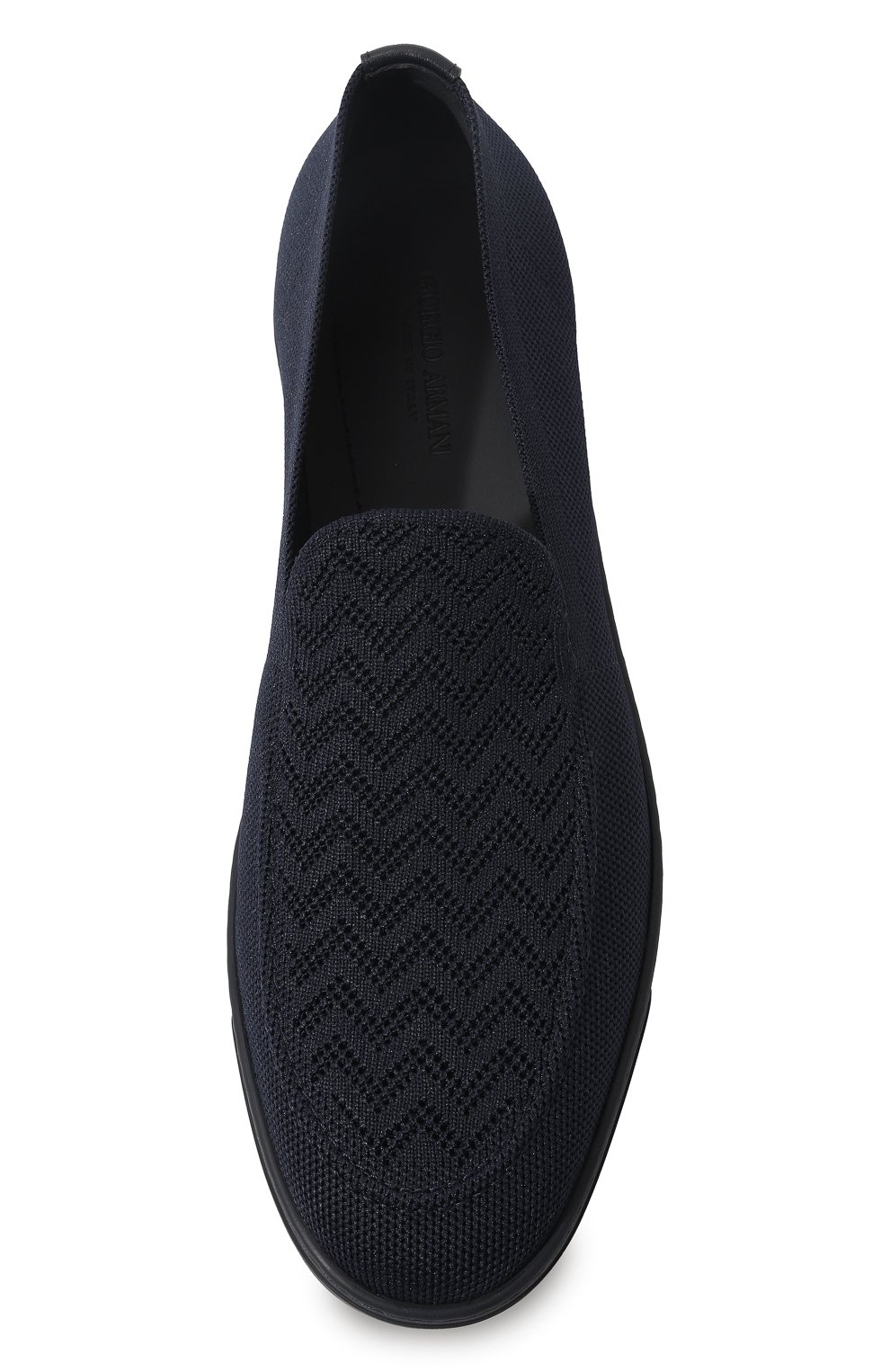 Текстильные лоферы GIORGIO ARMANI темно-синего цвета по цене 78900 руб., арт. X2X183/XR089, фото 6 Текстильные лоферы GIORGIO ARMANI, арт. X2X183/XR089, фото 6