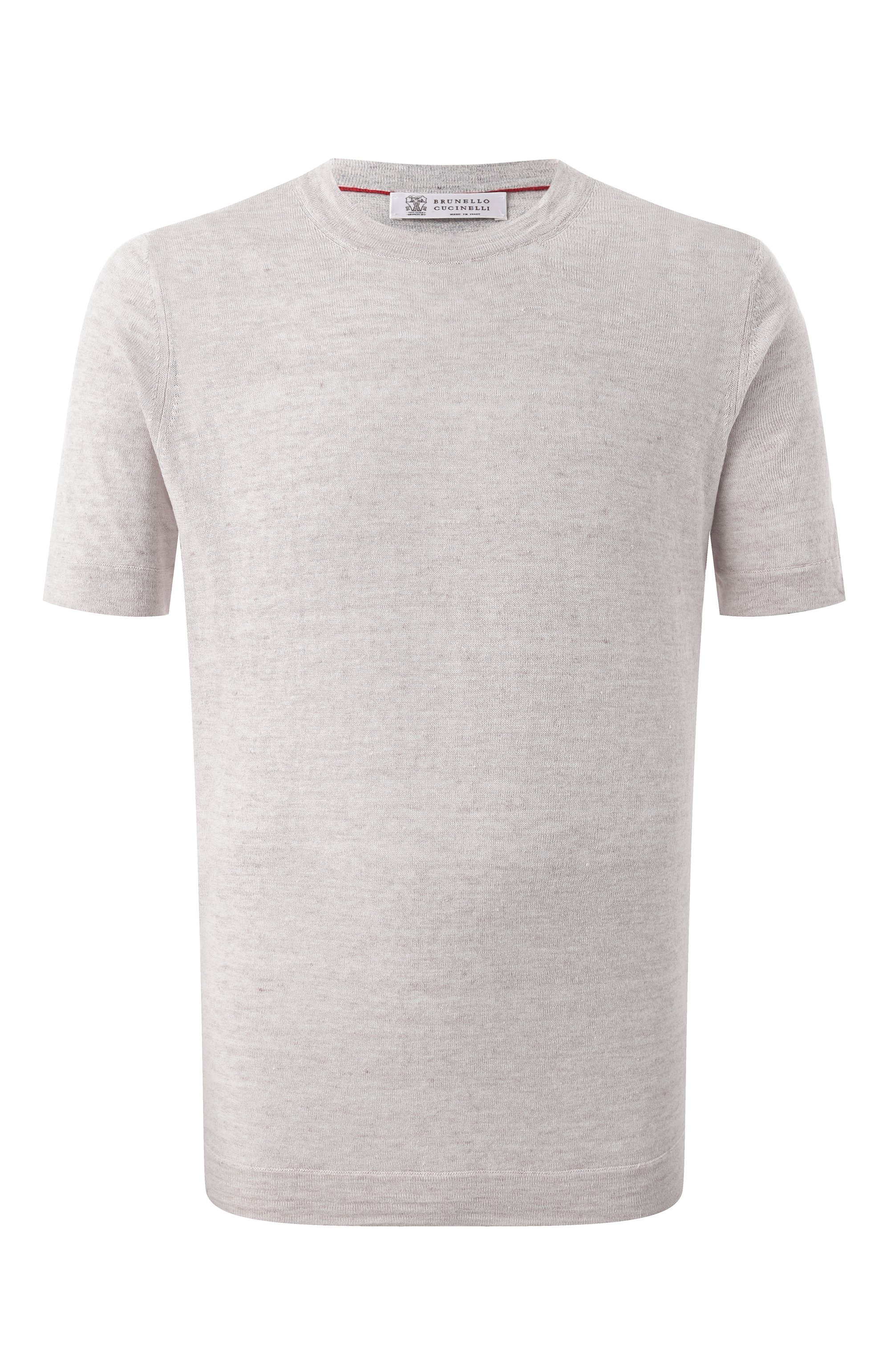 Футболка изо льна и хлопка BRUNELLO CUCINELLI, арт. M2L00340, фото 1