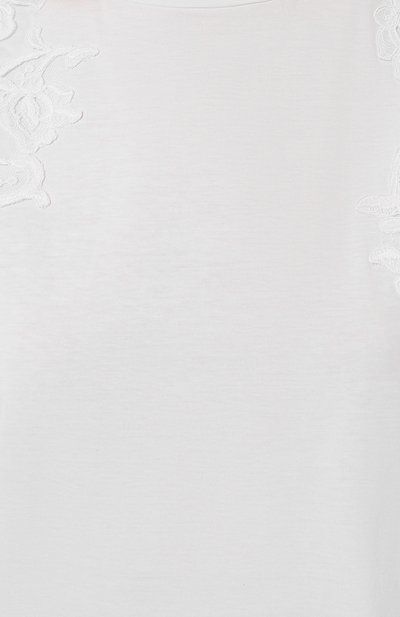 Хлопковая футболка ERMANNO FIRENZE белого цвета по цене 25050 руб., арт. D42EL033, фото 5 Хлопковая футболка ERMANNO FIRENZE, арт. D42EL033, фото 5