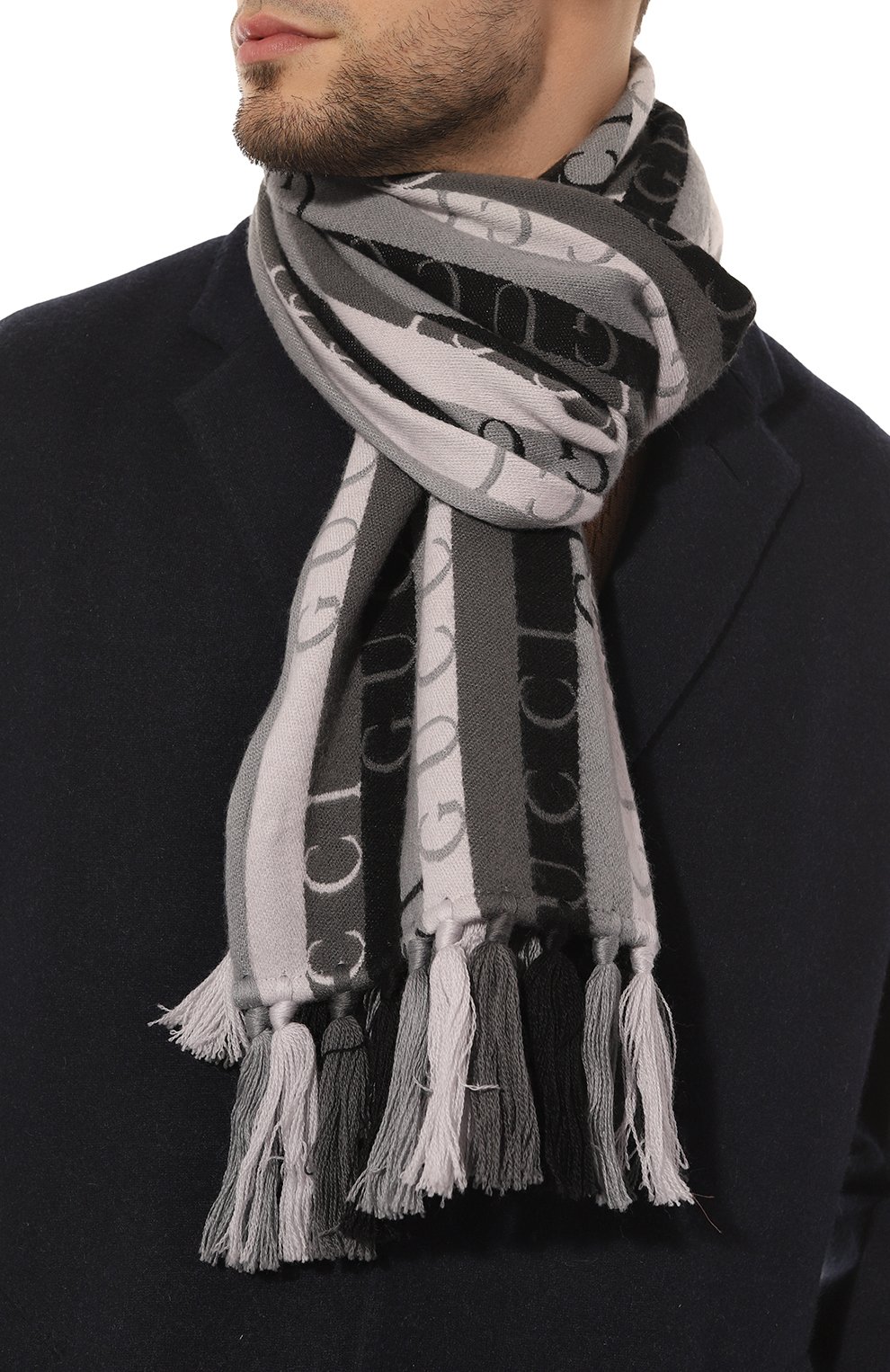 Шарф из шерсти и хлопка GUCCI, арт. 634166 4GB22, фото 2