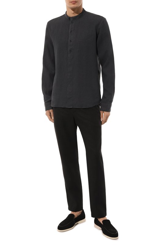 Льняные брюки Dolce & Gabbana GVZAET/GG862 Чёрный  GVZAET/GG862 Фото 2