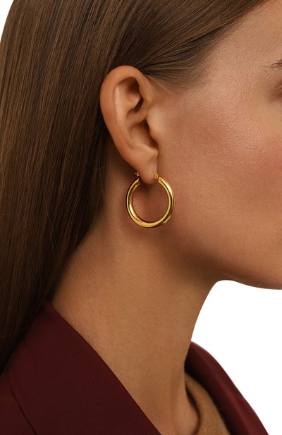Серьги JIL SANDER золотого цвета по цене 58100 руб., арт. J11VG0001 P4865, фото 2 Серьги JIL SANDER, арт. J11VG0001 P4865, фото 2