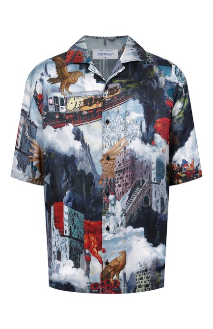 Мужская рубашка из вискозы OFF-WHITE, арт. 0MGG01FF25FAB006