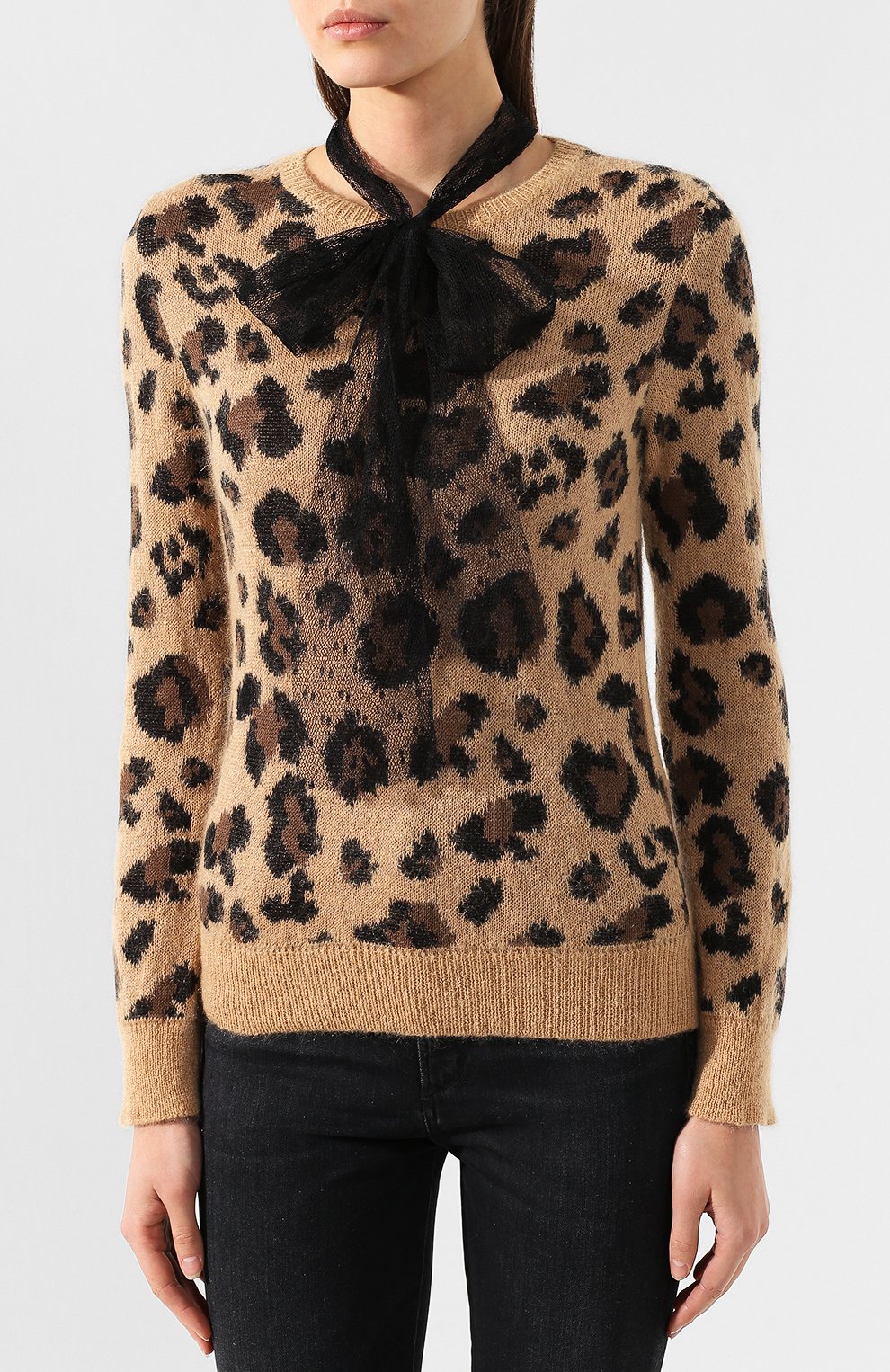Пуловер REDVALENTINO леопардового цвета по цене 47500 руб., арт. SR0KCB69/4LS, фото 3 Пуловер REDVALENTINO, арт. SR0KCB69/4LS, фото 3