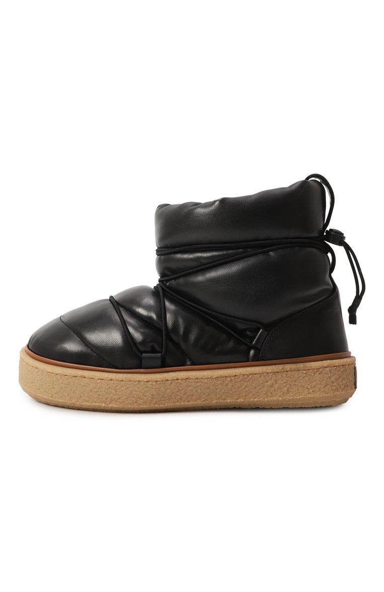 Женские кожаные полусапоги ISABEL MARANT черного цвета, арт. 24H/B00154FA-B4002S | Фото 4 (Подошва: Платформа; Материал внутренний: Текстиль; Высота голенища: Низкие; Драгоценные камни: Проставлено; Материал внешний: Натуральная кожа; Материал сплава: Проставлено; Женское Кросс-КТ: Дутики)
