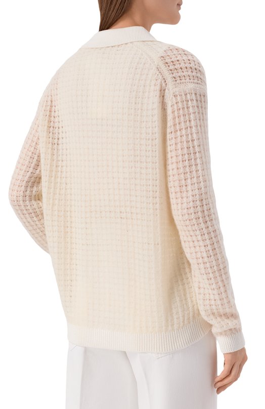 Шерстяной кардиган Dorothee Schumacher 416202 Кремовый  416202 Фото 4