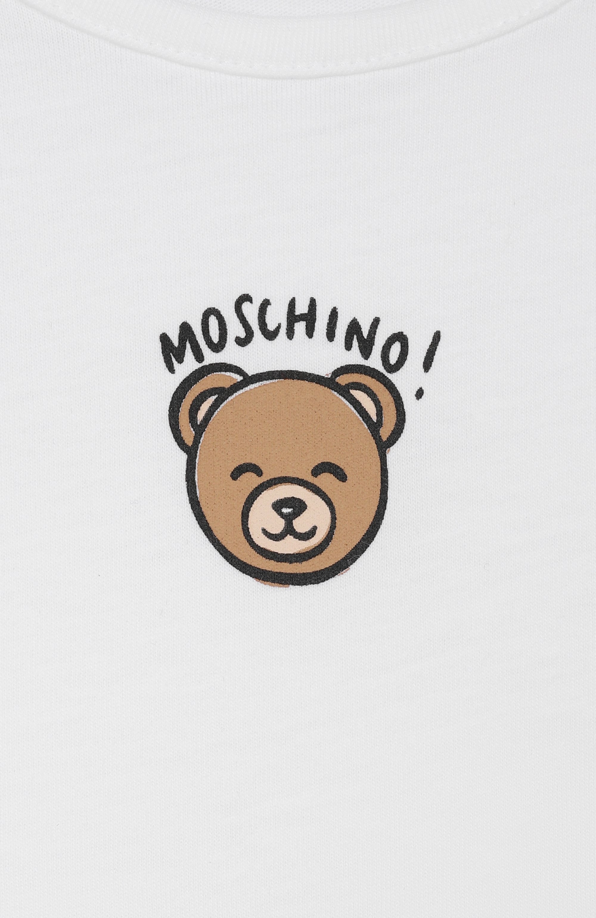 Хлопковое боди MOSCHINO белого цвета по цене 7995 руб., арт. MUT04K/LAA03, фото 3 Хлопковое боди MOSCHINO, арт. MUT04K/LAA03, фото 3