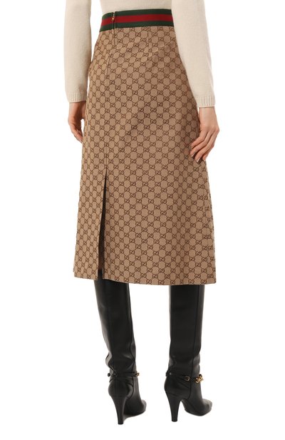 Юбка GUCCI бежевого цвета по цене 230400 руб., арт. 681567 Z8AWI, фото 4 Юбка GUCCI, арт. 681567 Z8AWI, фото 4