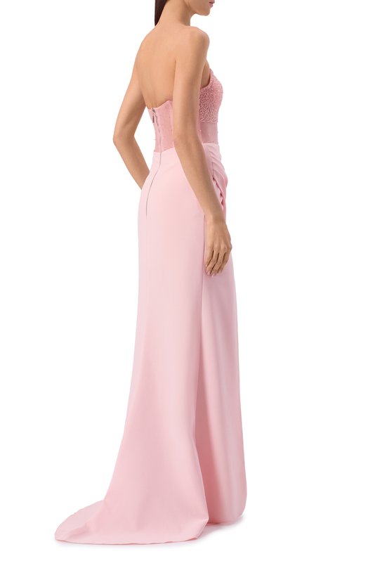 Платье с отделкой бисером Sasha Kim SK-00001847 Розовый  SK-00001847 Фото 3