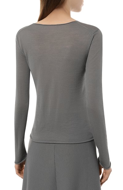 Шерстяной пуловер MRZ серого цвета по цене 35150 руб., арт. 0004, фото 4 Шерстяной пуловер MRZ, арт. 0004, фото 4