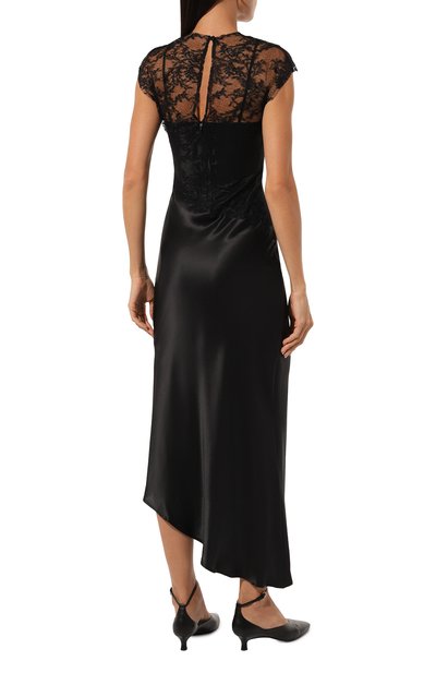 Шелковое платье ERIKA CAVALLINI черного цвета по цене 87700 руб., арт. P4WS15, фото 4 Шелковое платье ERIKA CAVALLINI, арт. P4WS15, фото 4