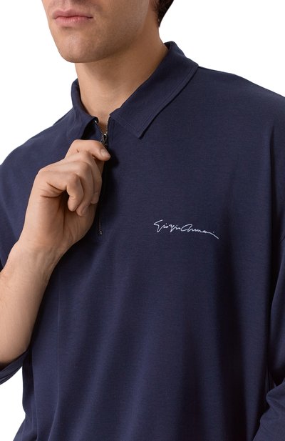 Поло из лиоцелла и хлопка GIORGIO ARMANI, арт. 3DSF53/SJCBZ, фото 5