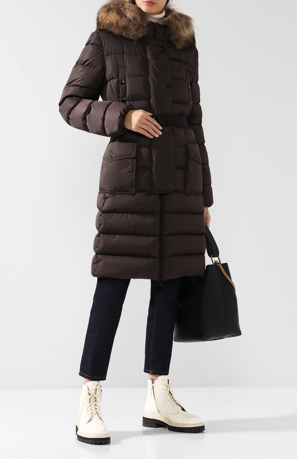 Пуховик с меховой отделкой капюшона MONCLER, арт. D2-093-49884-25-68065, фото 2