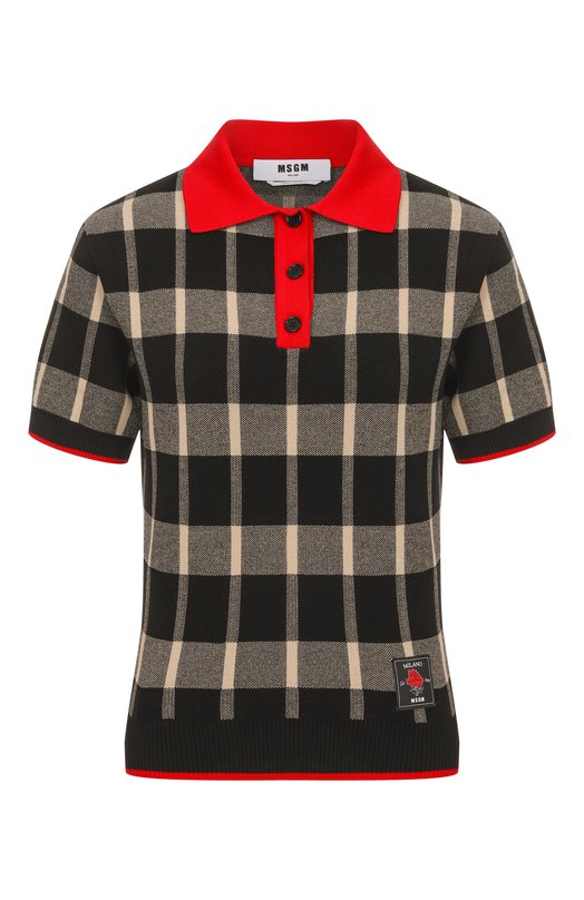 Поло из вискозы MSGM 3941MDM198/257775 Разноцветный 3941MDM198/257775