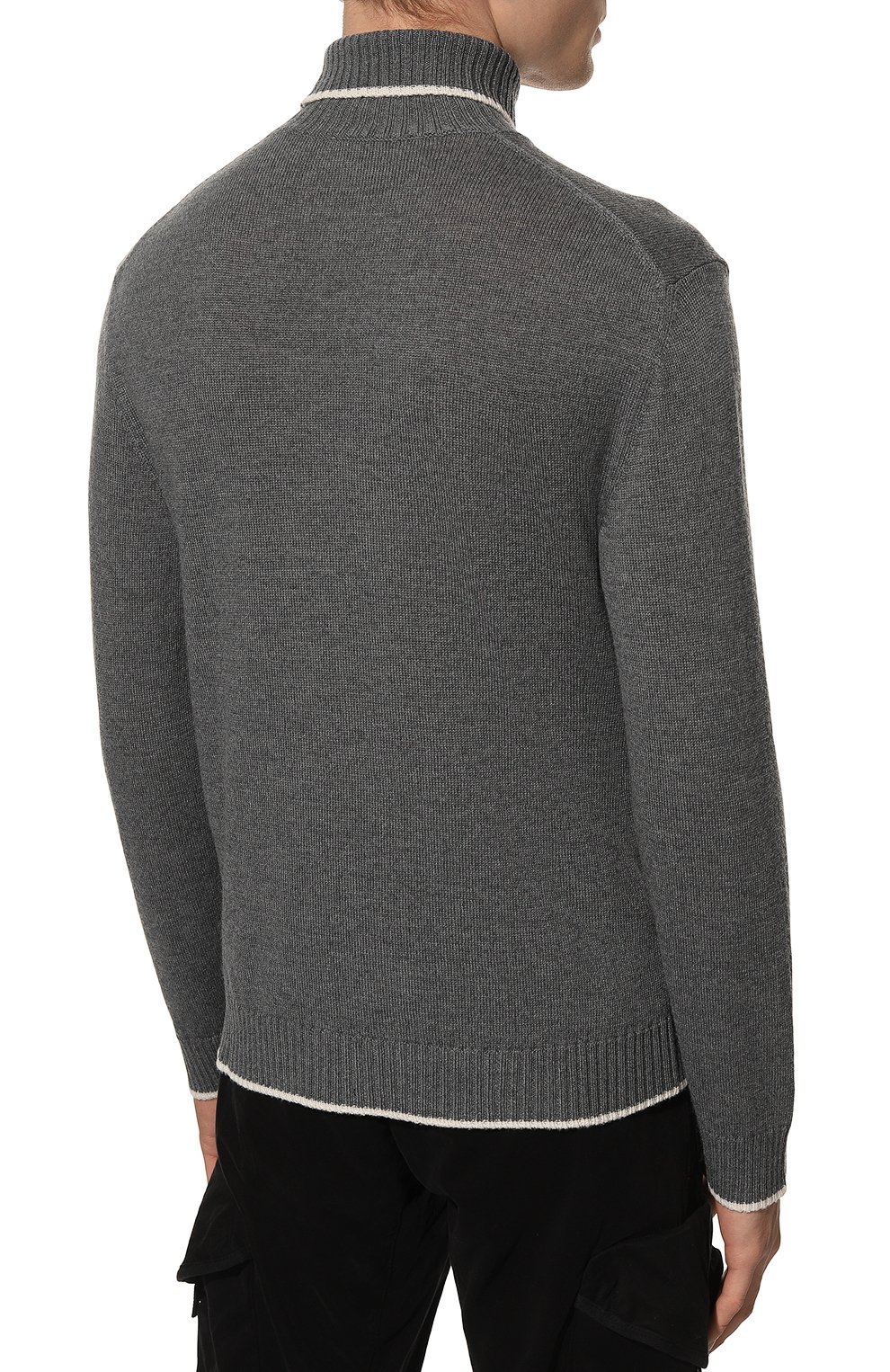 Шерстяной свитер ELEVENTY PLATINUM серого цвета по цене 38950 руб., арт. F76MAGF06 MAG24012, фото 4 Шерстяной свитер ELEVENTY PLATINUM, арт. F76MAGF06 MAG24012, фото 4