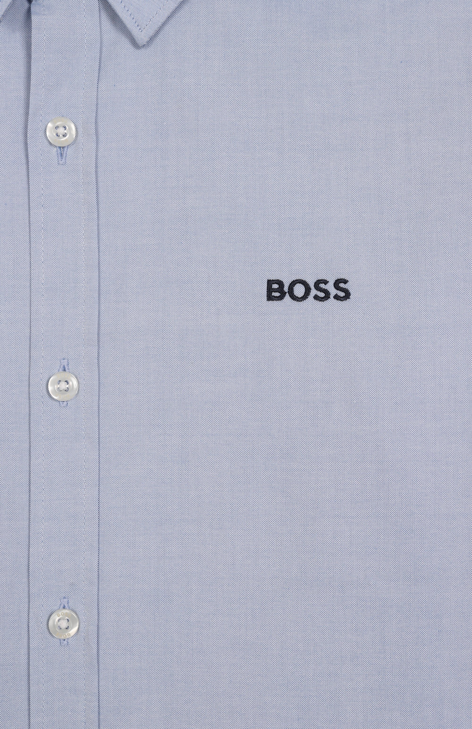 Хлопковая рубашка BOSS голубого цвета по цене 10900 руб., арт. J51626/14A-16A, фото 3 Хлопковая рубашка BOSS, арт. J51626/14A-16A, фото 3