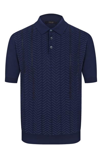 Мужская поло из ше лка и хлопка ZILLI, арт. KBP002M0144VBRDG0