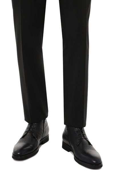 Кожаные ботинки BARRETT темно-синего цвета по цене 69950 руб., арт. 212U028.12, фото 3 Кожаные ботинки BARRETT, арт. 212U028.12, фото 3