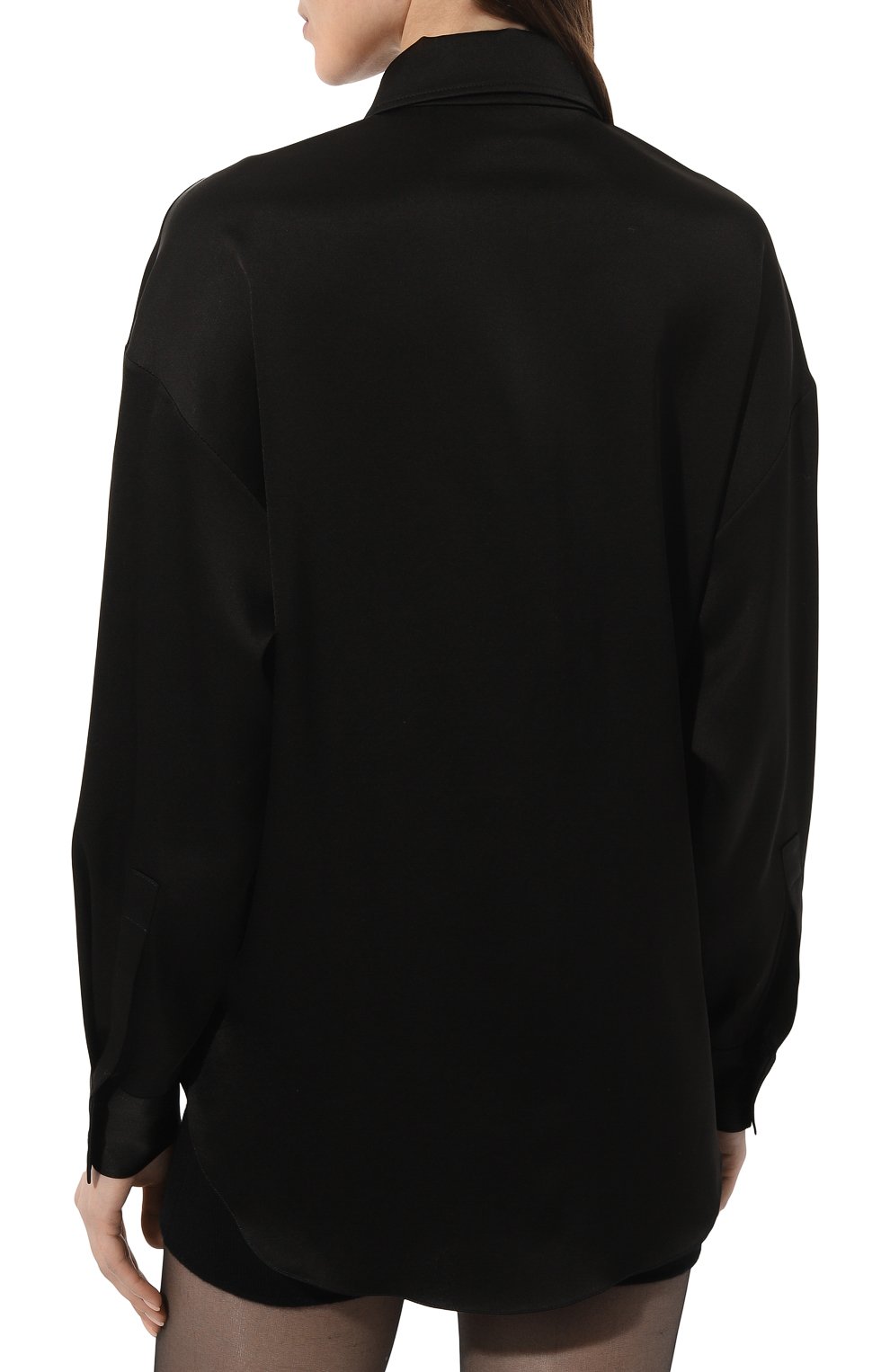 Атласная рубашка CHAPURIN черного цвета по цене 35000 руб., арт. BL/19907/28091-м/FW23-24, фото 4 Атласная рубашка CHAPURIN, арт. BL/19907/28091-м/FW23-24, фото 4