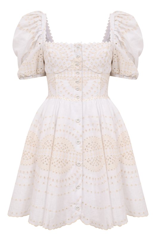 Платье из хлопка и льна Charo Ruiz Ibiza 254604 Кремовый 254604