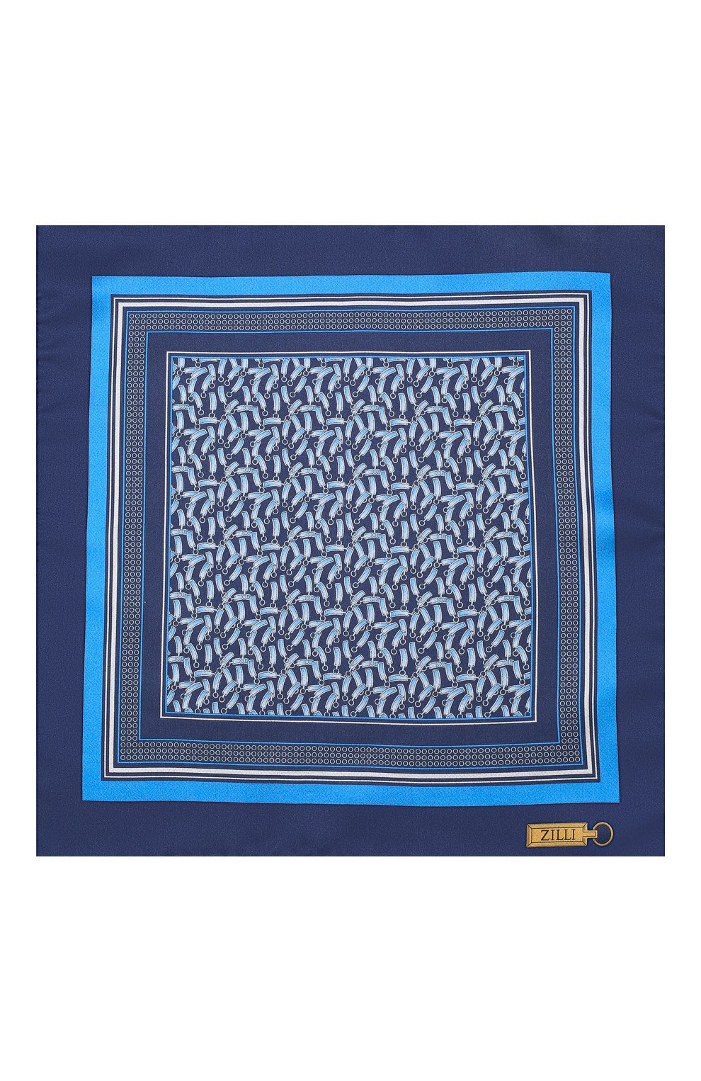 Шелковый платок ZILLI темно-синего цвета по цене 8995 руб., арт. 50192/HANDKERCHIEF, фото 3 Шелковый платок ZILLI, арт. 50192/HANDKERCHIEF, фото 3