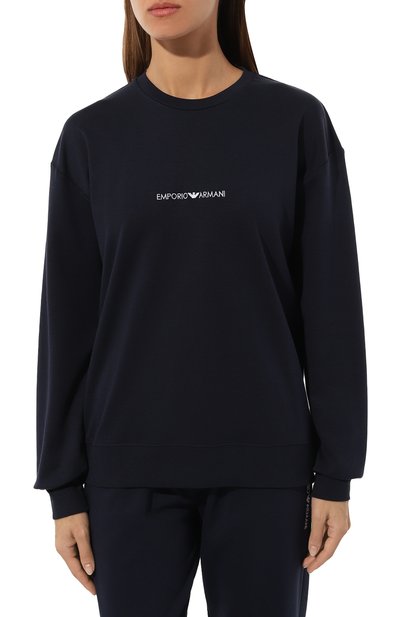 Хлопковая пижама EMPORIO ARMANI темно-синего цвета по цене 16050 руб., арт. 164852/CS290, фото 3 Хлопковая пижама EMPORIO ARMANI, арт. 164852/CS290, фото 3
