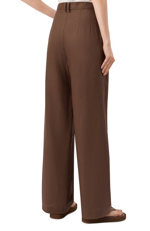 Льняные брюки Albus Lumen AL.RT25.004.DSWLPANTS Коричневый  AL.RT25.004.DSWLPANTS Фото 4
