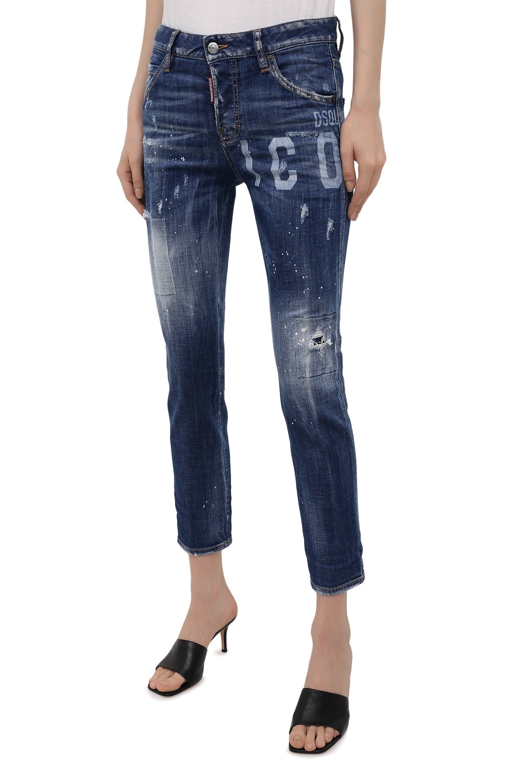 Джинсы DSQUARED2 темно-синего цвета по цене 62150 руб., арт. S80LA0028/S30342, фото 3 Джинсы DSQUARED2, арт. S80LA0028/S30342, фото 3
