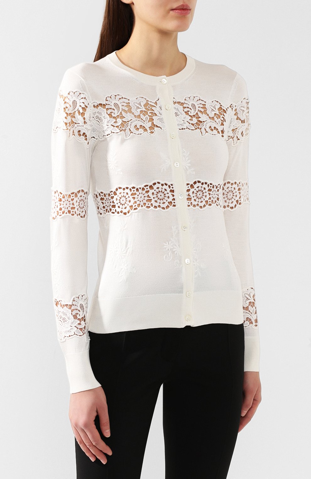Кардиган из смеси шелка и хлопка DOLCE & GABBANA, арт. FX359T/JASFF, фото 3