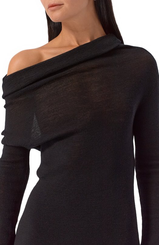 Шерстяное платье Ann Demeulemeester B0012540/FA059 Чёрный  B0012540/FA059 Фото 5