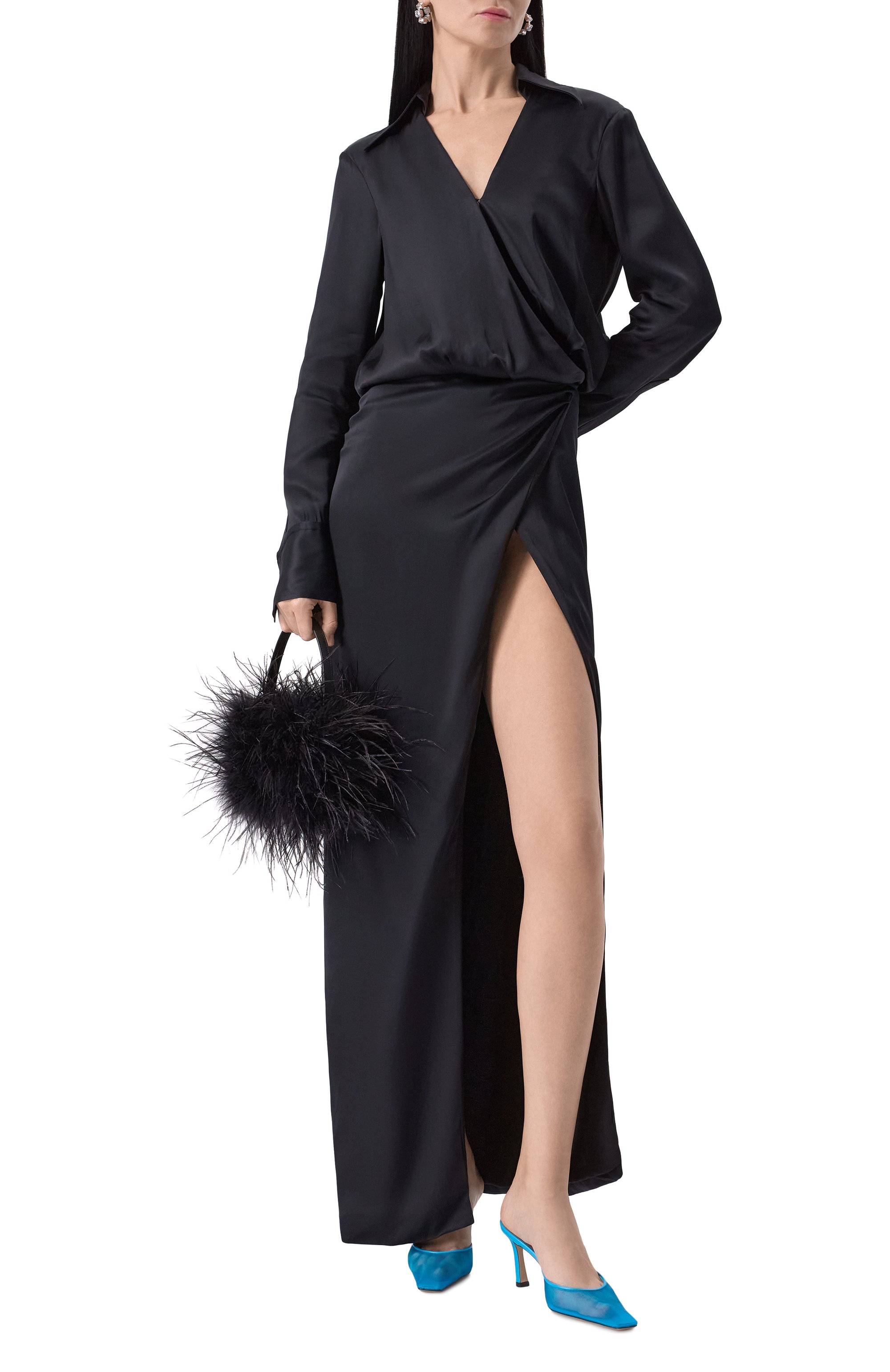 Атласное платье THE ATTICO, арт. 250WCW00211/VVV088AA, фото 2