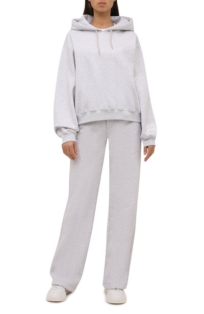 Хлопковые брюки ALEXANDERWANG.T серого цвета по цене 45150 руб., арт. 4CC3214102, фото 2 Хлопковые брюки ALEXANDERWANG.T, арт. 4CC3214102, фото 2
